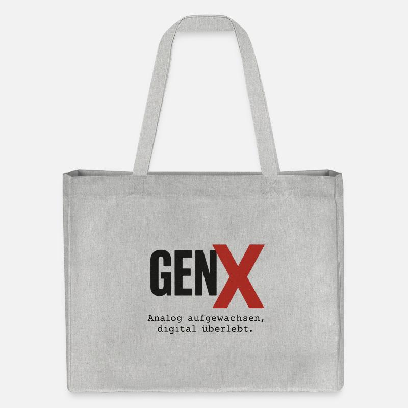 Conception rétro numérique GenX - Cabas recyclé Stanley/Stella - gris chiné