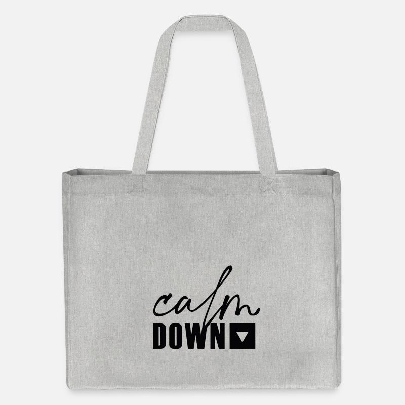 calm down - Stanley/Stella recycelter Shopping Bag - Grau meliert