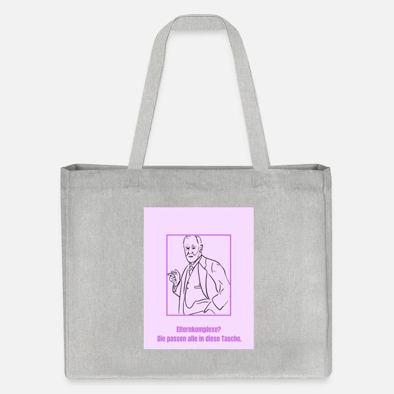 Fun mit Freud - Stanley/Stella recycelter Shopping Bag - Grau meliert
