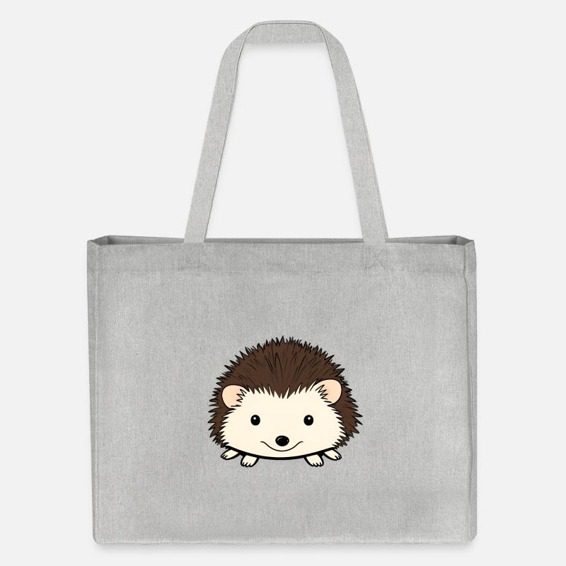 Hérisson mignon avec un visage amical - Cabas recyclé Stanley/Stella - gris chiné