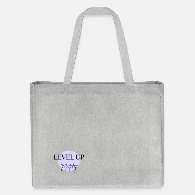LEVEL UP MENTALITY - Stanley/Stella recycelter Shopping Bag - Grau meliert
