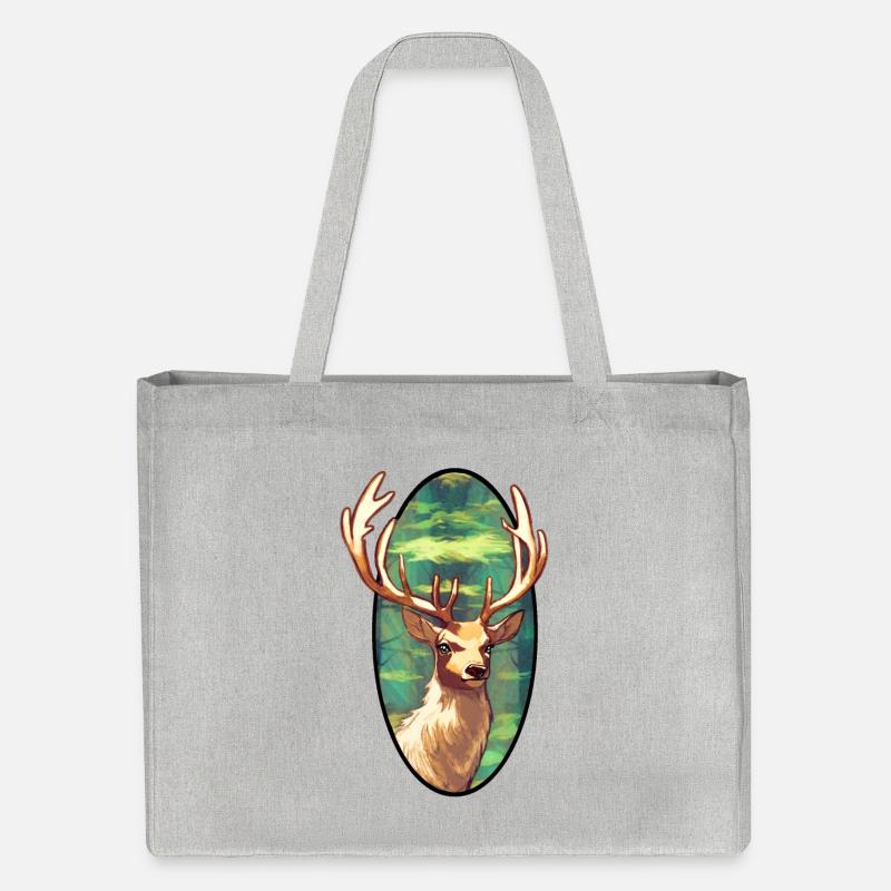 Junger Hirsch - Stanley/Stella recycelter Shopping Bag - Grau meliert