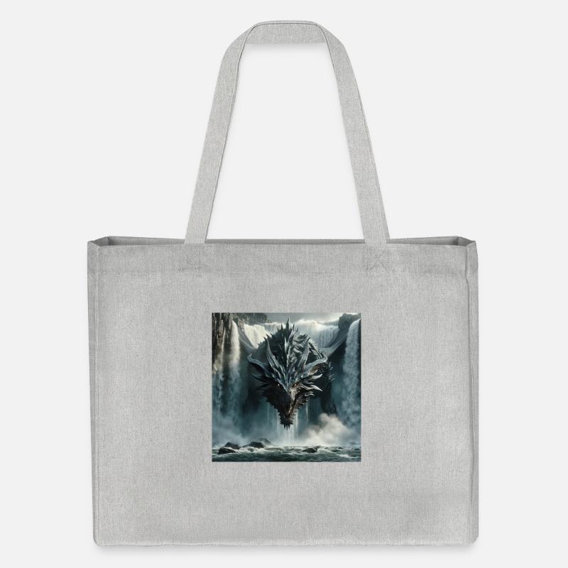 Dragon dans la cascade - Cabas recyclé Stanley/Stella - gris chiné