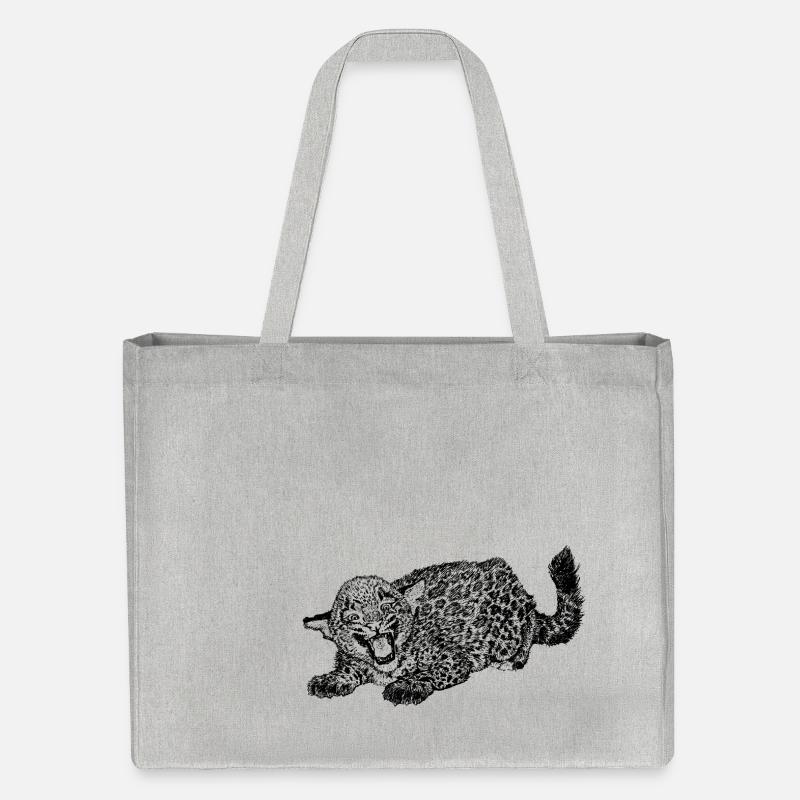 Bébé léopard excité - Cabas recyclé Stanley/Stella - gris chiné