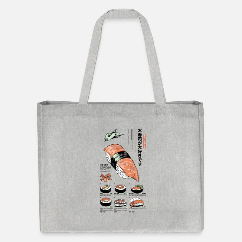 Sushi description - Stanley/Stella recycelter Shopping Bag - Grau meliert