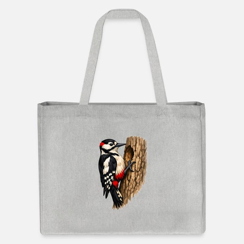 Pic sur un tronc - Cabas recyclé Stanley/Stella - gris chiné