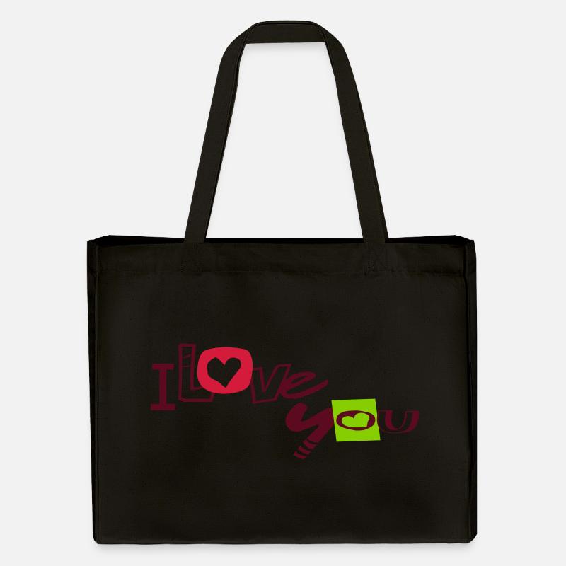 i love you - Stanley/Stella recycelter Shopping Bag - Schwarz