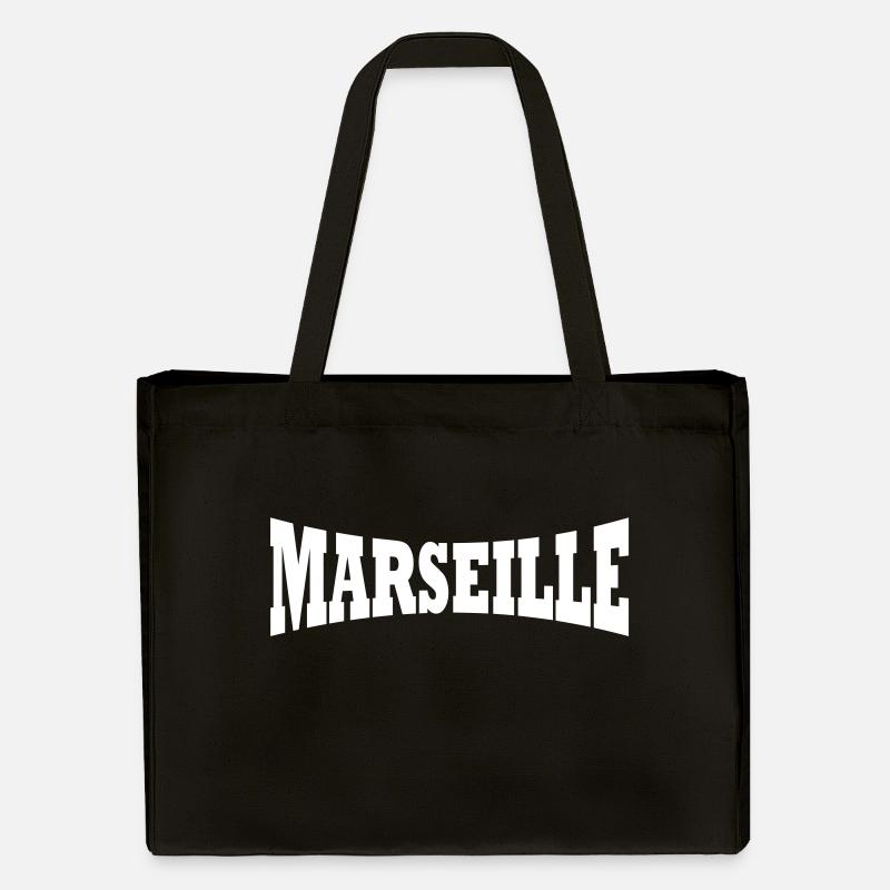 Marseille lettrage - Cabas recyclé Stanley/Stella - noir