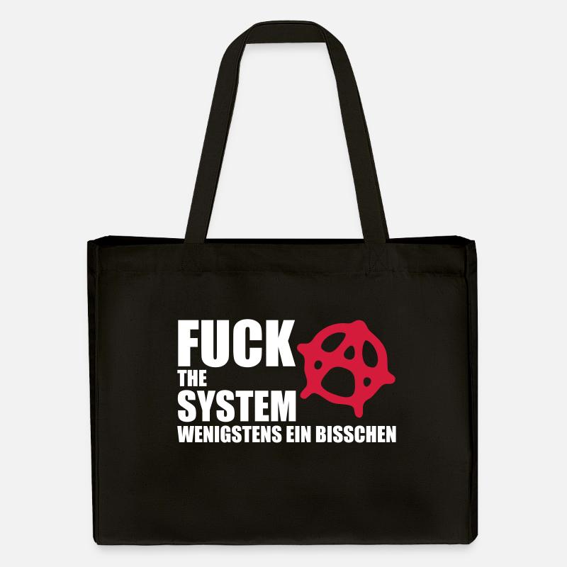 fuck_the_system_2 - Cabas recyclé Stanley/Stella - noir