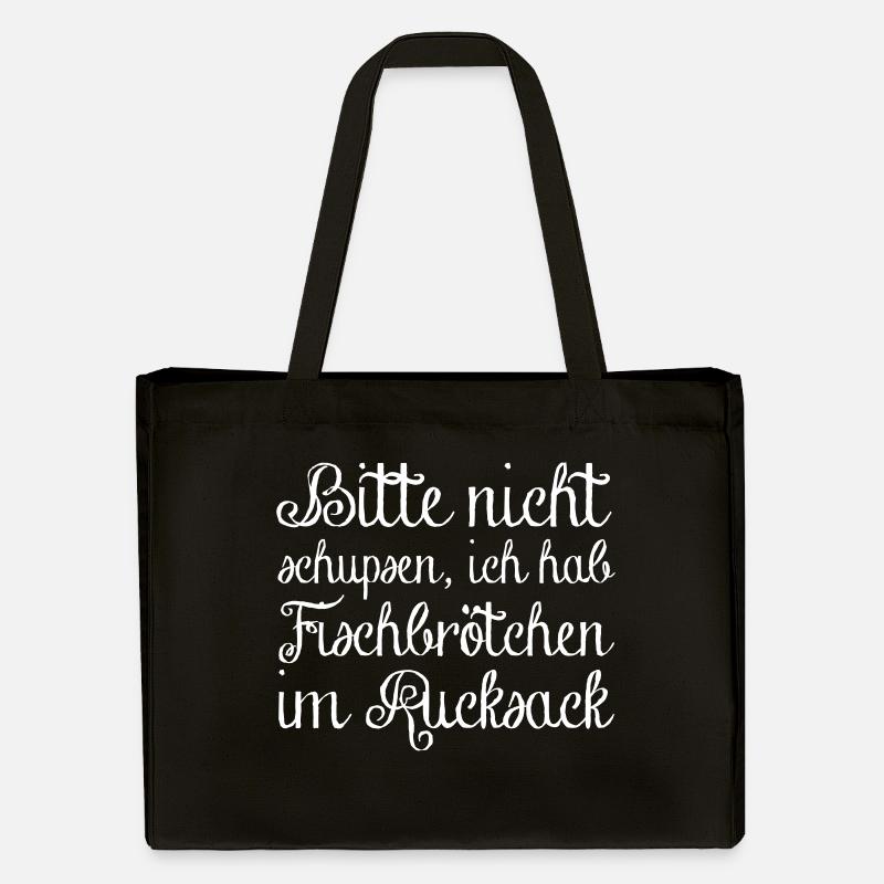 Fischbrötchen Rucksack - Stanley/Stella recycelter Shopping Bag - Schwarz
