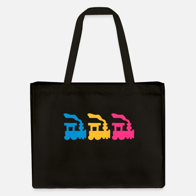 Trains - Stanley/Stella Recycled Shopping Bag - black