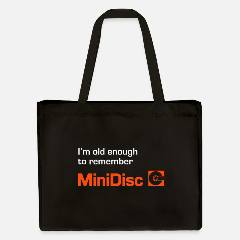 Old Enough To Remember MiniDisc (2color) - Stanley/Stella Recycled Shopping Bag - black