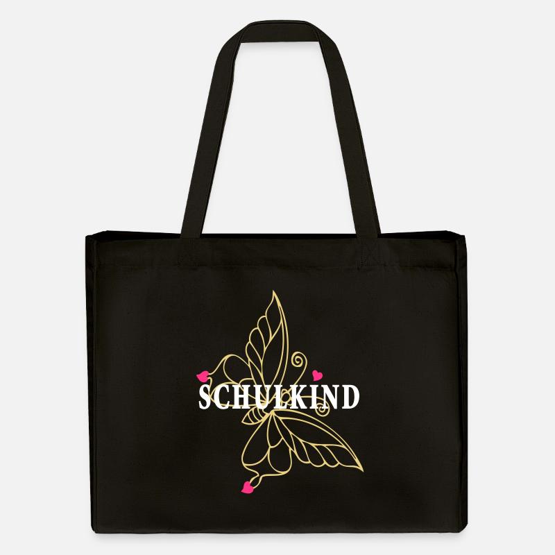 Schulkind Schmetterling - Stanley/Stella recycelter Shopping Bag - Schwarz