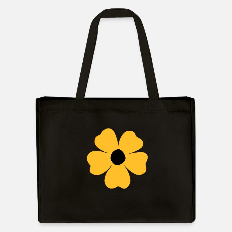 Blumen - Stanley/Stella recycelter Shopping Bag - Schwarz