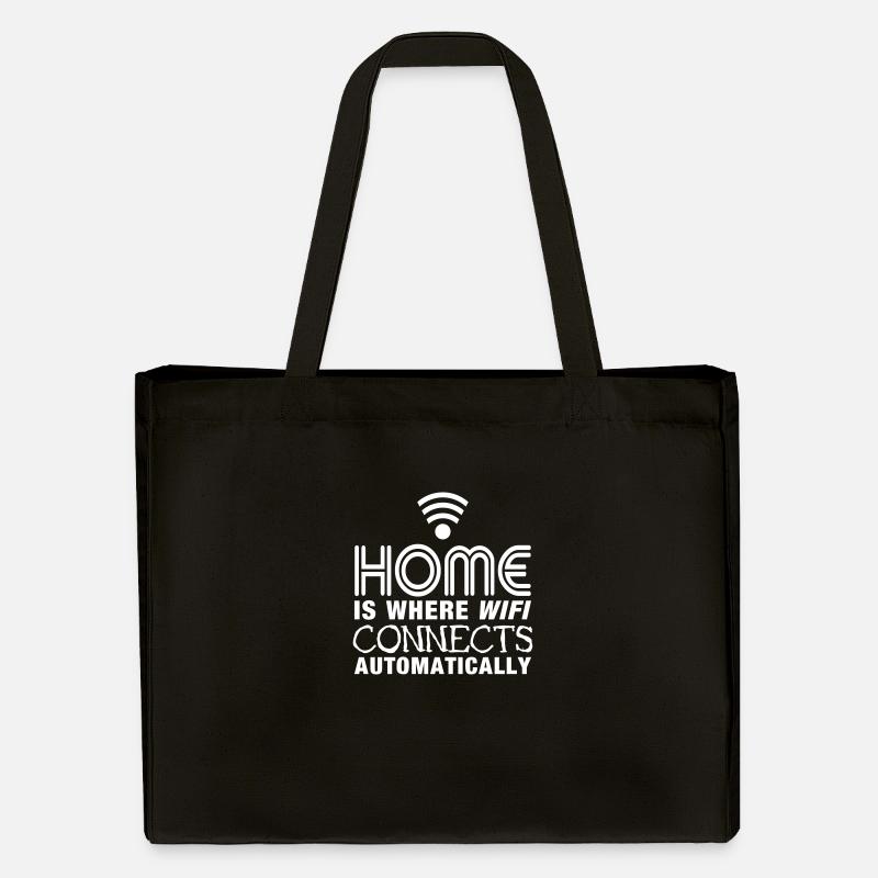 home is where the wifi connects automatically II - Cabas recyclé Stanley/Stella - noir
