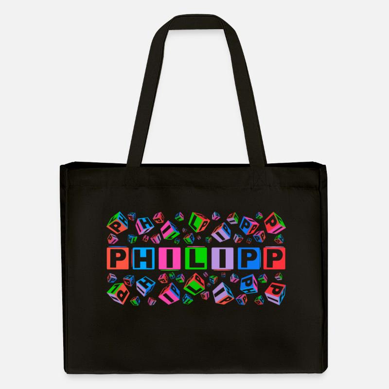 PHILIPP colourful cubes - Stanley/Stella recycelter Shopping Bag - Schwarz