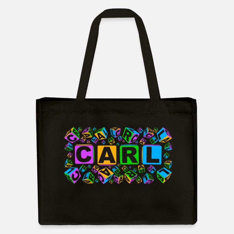CARL colourful cubes - Stanley/Stella recycelter Shopping Bag - Schwarz