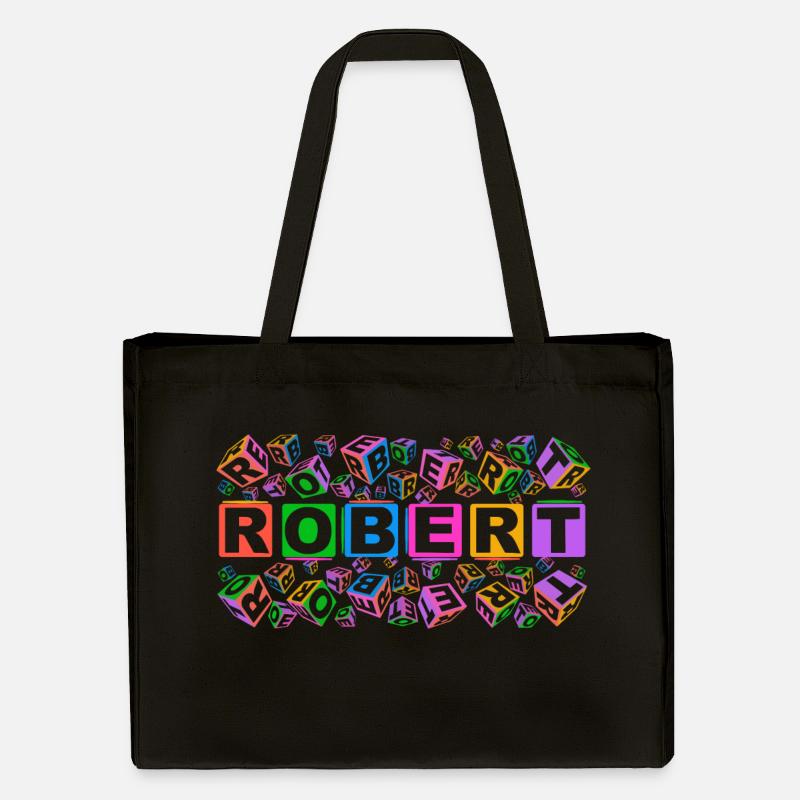 ROBERT colourful cubes - Stanley/Stella recycelter Shopping Bag - Schwarz