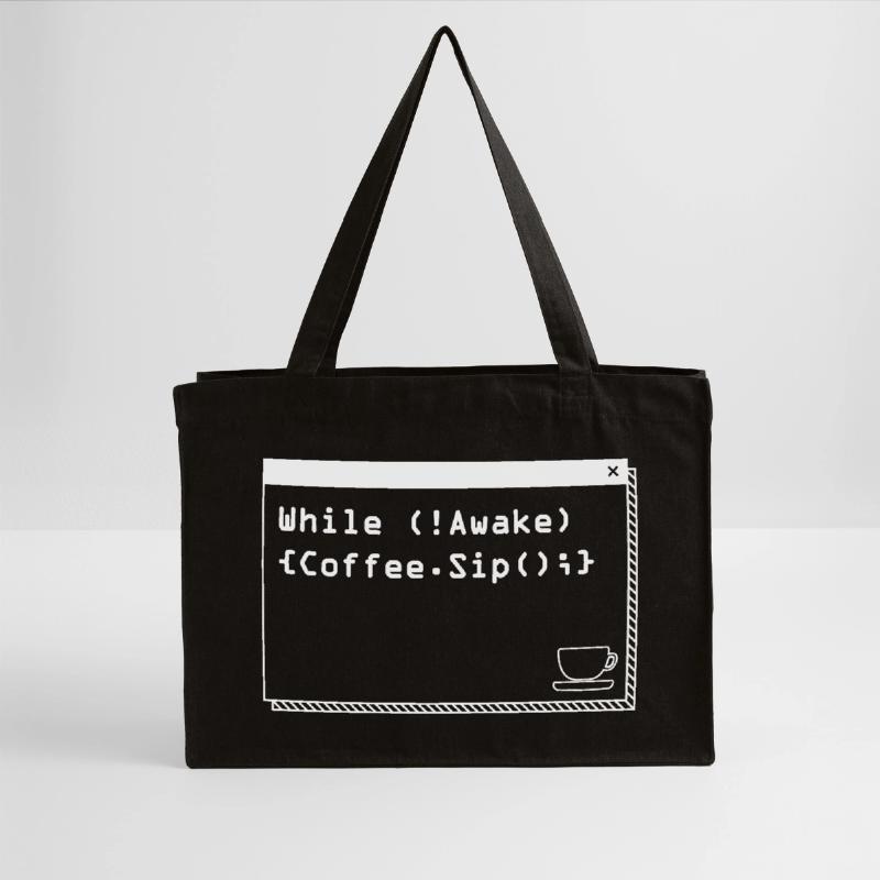 Programmers generate code from coffee Stanley/Stella Recycled Shopping Bag