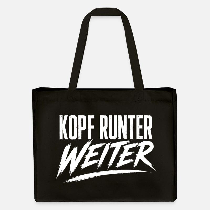Head down Next Brush lettering - Stanley/Stella Recycled Shopping Bag - black