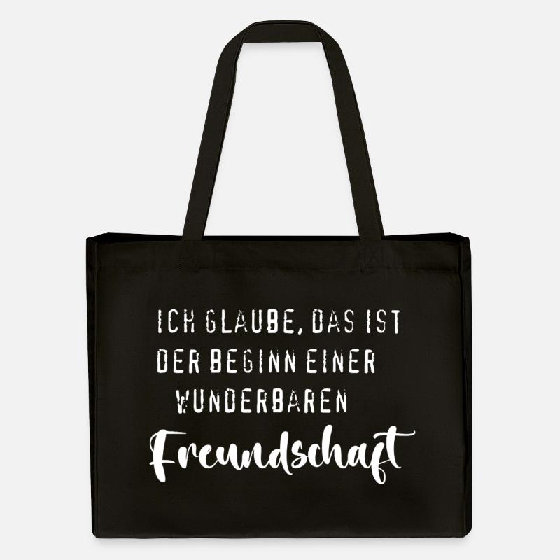 Wunderbare Freundschaft - Stanley/Stella recycelter Shopping Bag - Schwarz