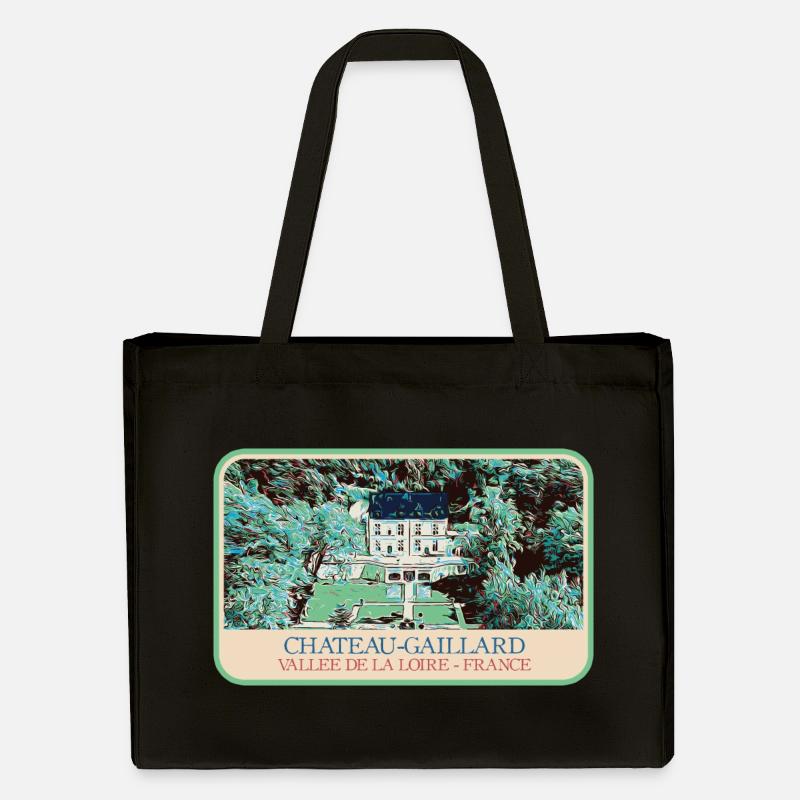 Illustration Château-Gaillard, Loire-Tal - Stanley/Stella recycelter Shopping Bag - Schwarz