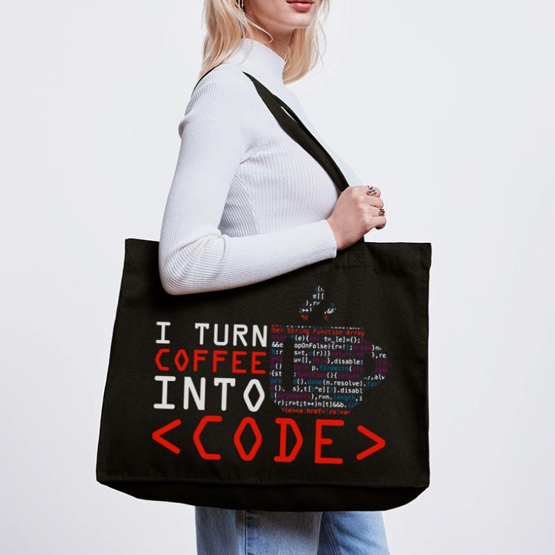 Programmers generate code from coffee Stanley/Stella Recycled Shopping Bag