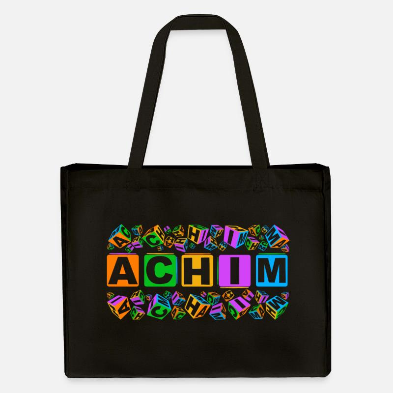 ACHIM colourful cubes - Stanley/Stella recycelter Shopping Bag - Schwarz