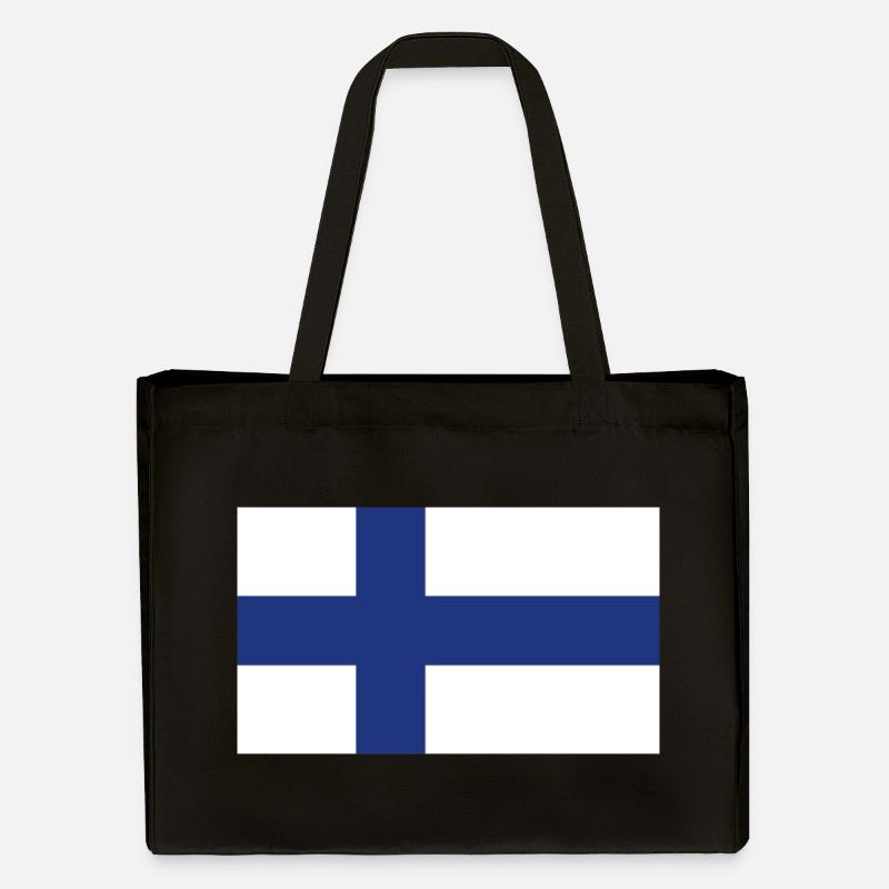 Drapeau national de la Finlande - Cabas recyclé Stanley/Stella - noir