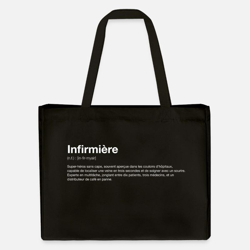 Infirmiere 👩‍⚕️ cadeau idéal ! - Cabas recyclé Stanley/Stella - noir