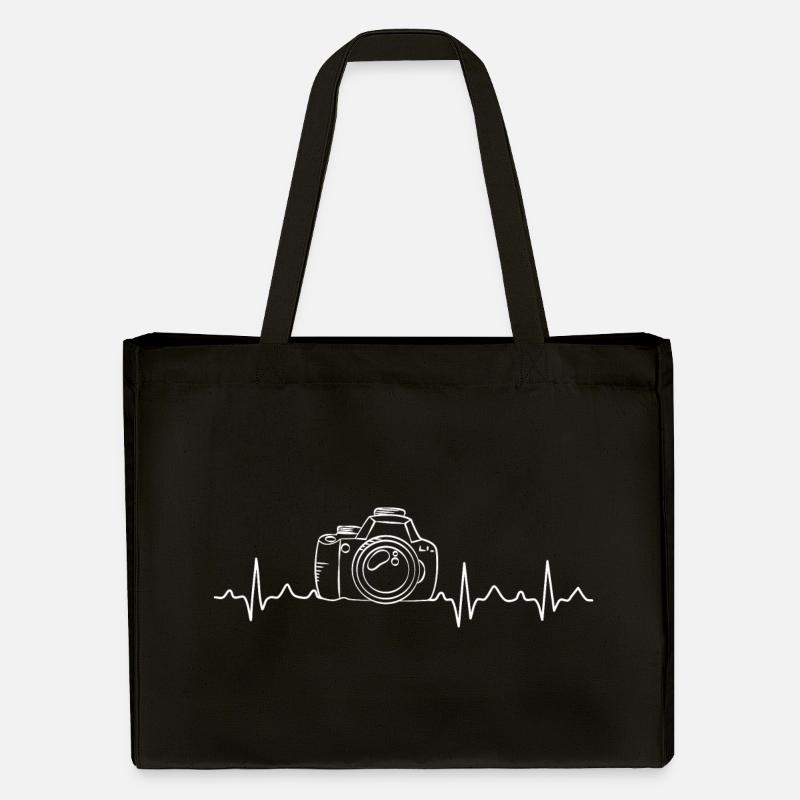 Caméra Heartbeat : Objectif rétro - Cabas recyclé Stanley/Stella - noir