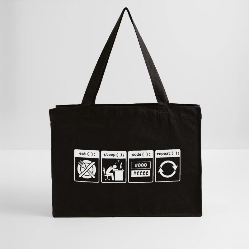 Eat Sleep Code Repeat – Conception de flux de travail pour codeurs Cabas recyclé Stanley/Stella