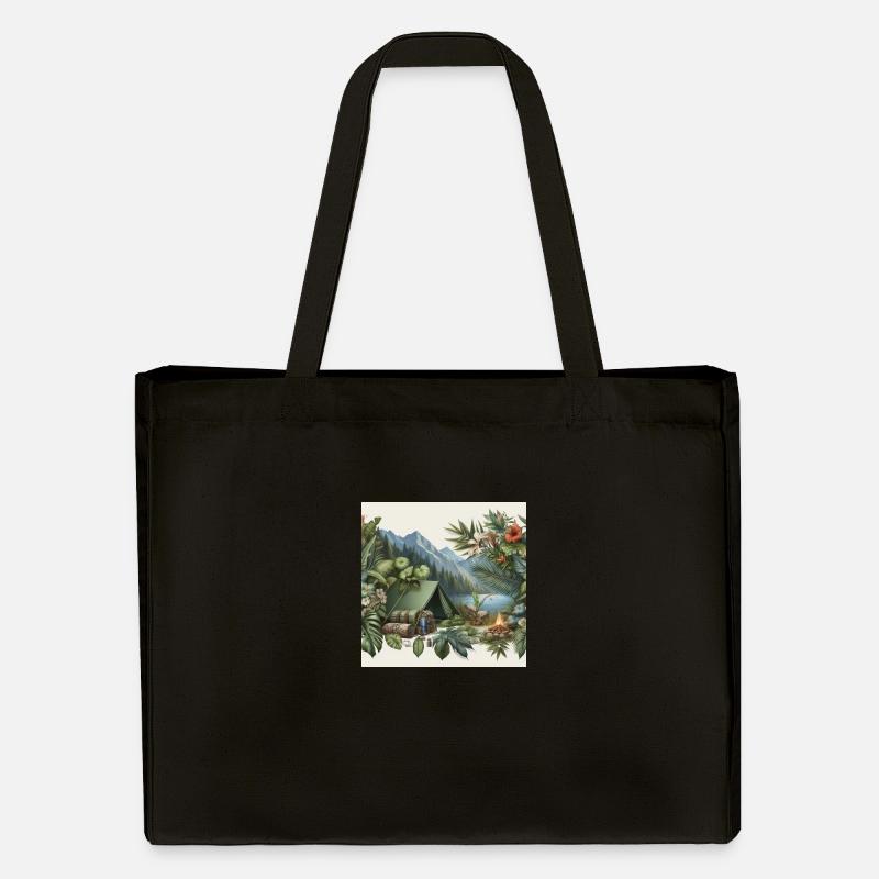 Camp im Dschungel - Stanley/Stella recycelter Shopping Bag - Schwarz
