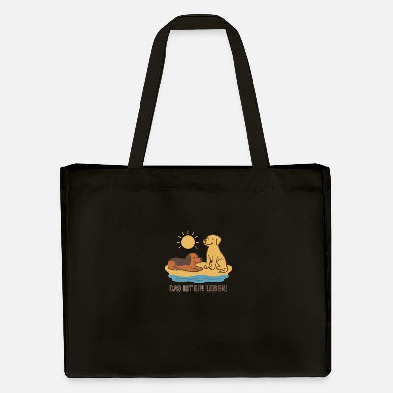 Le bonheur du chien sur la plage - Cabas recyclé Stanley/Stella - noir