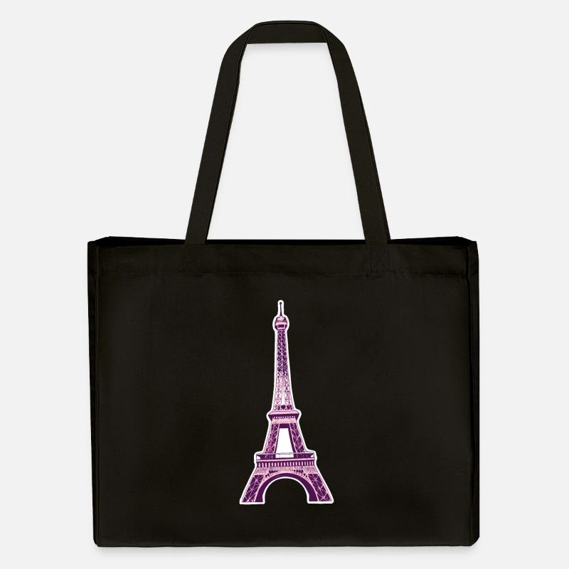 Eiffelturm #8 - Stanley/Stella recycelter Shopping Bag - Schwarz