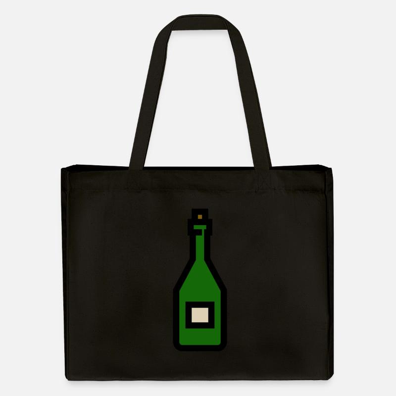 Weinflasche, Sektflasche - Stanley/Stella recycelter Shopping Bag - Schwarz