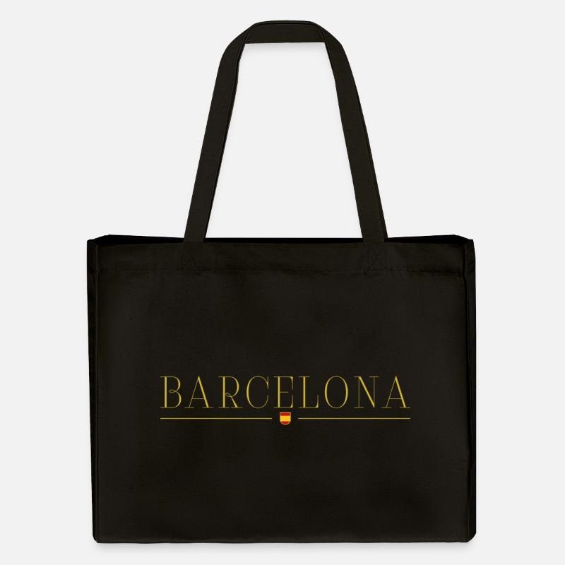 Barcelone, Espagne Style Design T-Shirt - Cabas recyclé Stanley/Stella - noir