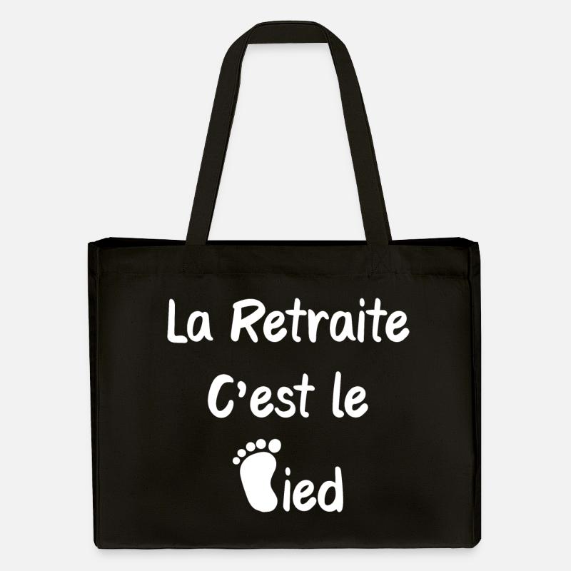La retraite c'est le pied humour - Cabas recyclé Stanley/Stella - noir