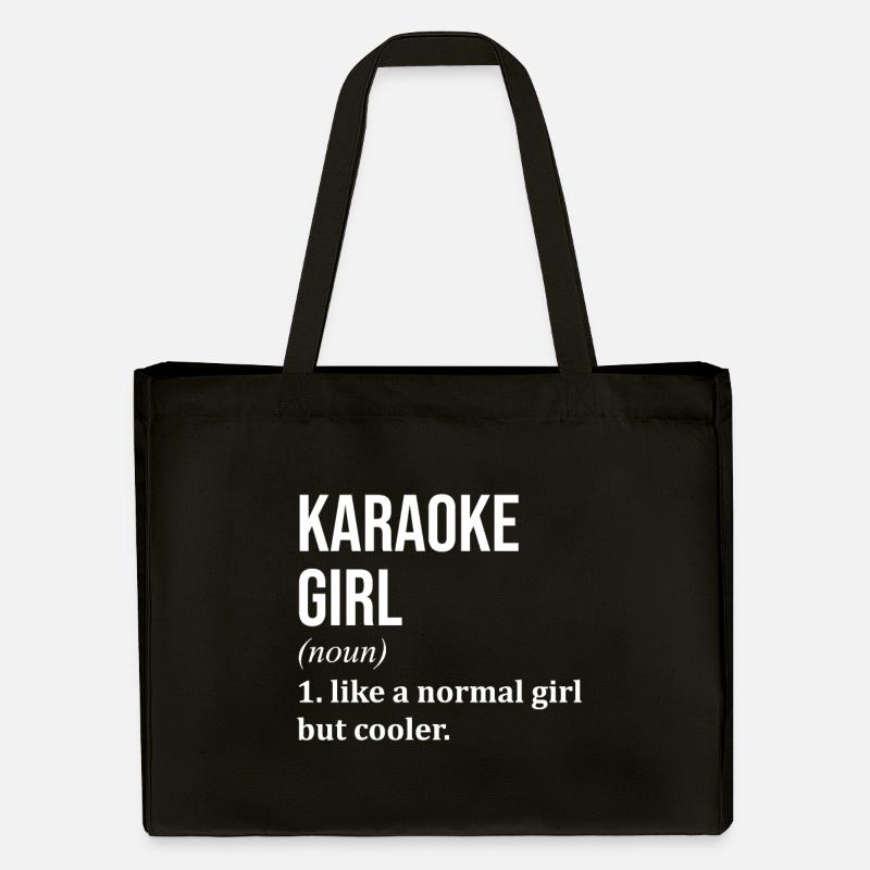 Karaoke - Stanley/Stella recycelter Shopping Bag - Schwarz