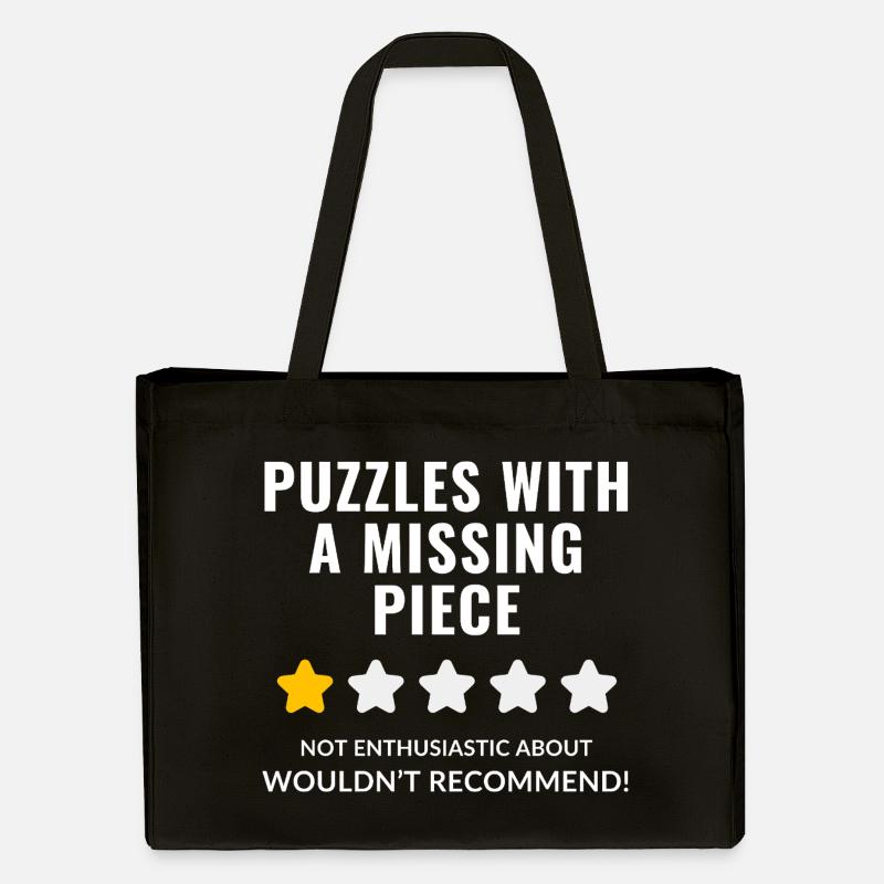 Puzzle Zitat Design - Stanley/Stella recycelter Shopping Bag - Schwarz