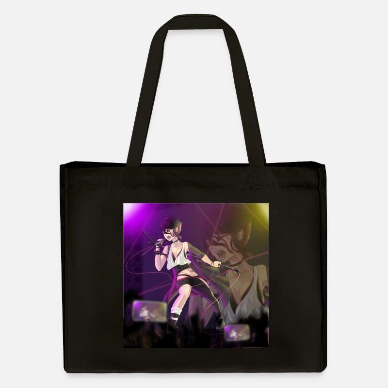 Ruby mit Hintergrund - Stanley/Stella recycelter Shopping Bag - Schwarz