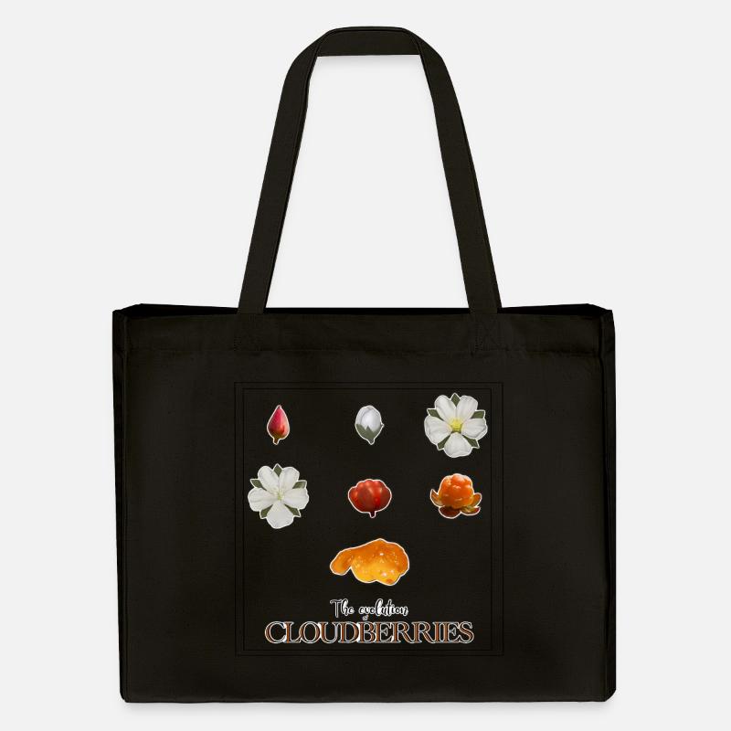 Die Evolution der Moltebeeren, mit Rahmen - Stanley/Stella recycelter Shopping Bag - Schwarz