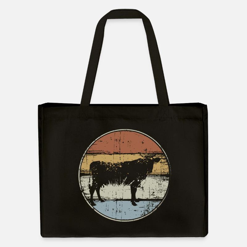 Vache Vintage - Cabas recyclé Stanley/Stella - noir