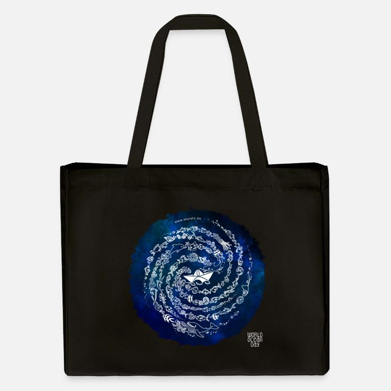 world ocean day - Stanley/Stella recycelter Shopping Bag - Schwarz