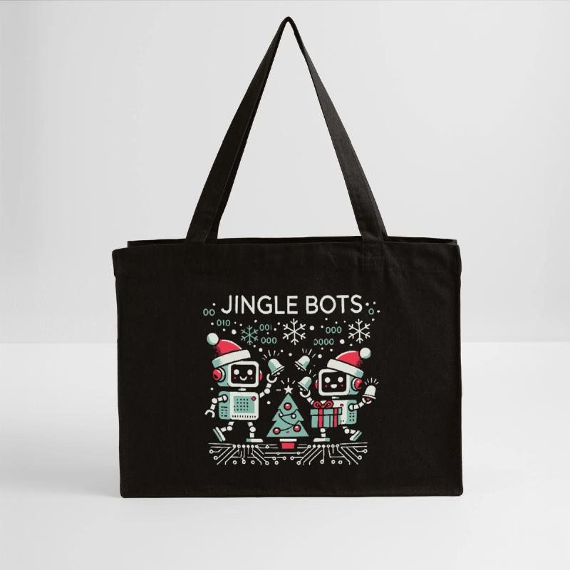 Jingle Bots - Christmas Robots with Binary Code Stanley/Stella Recycled Shopping Bag