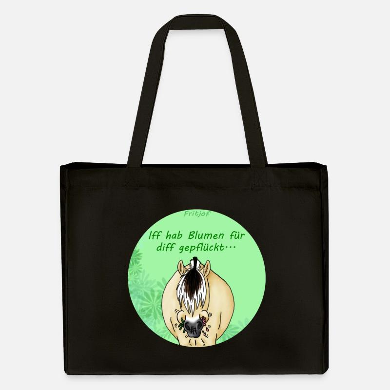 Blumen - Stanley/Stella recycelter Shopping Bag - Schwarz