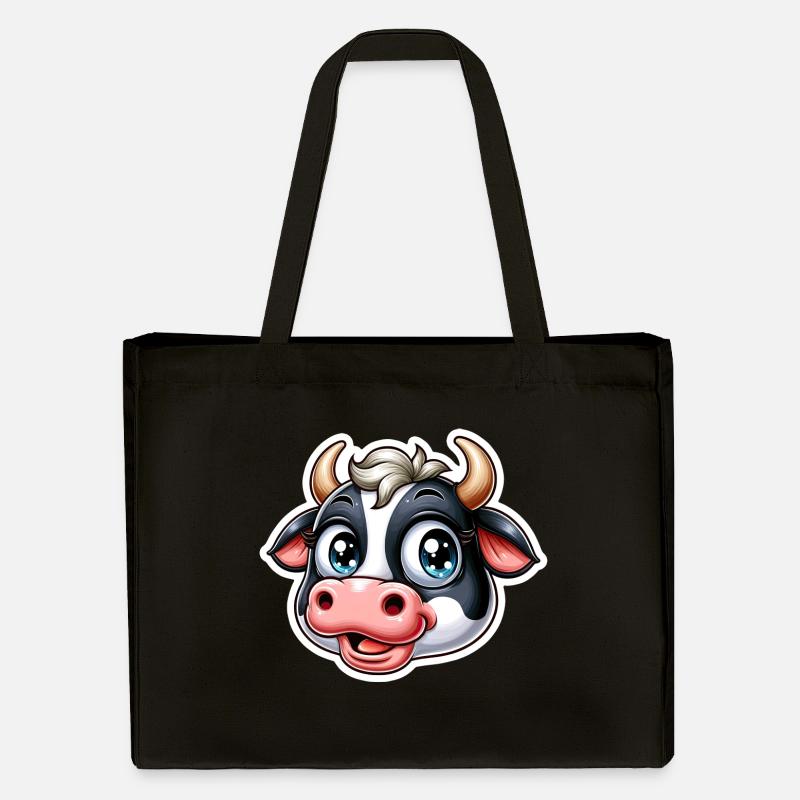 Kuh - Stanley/Stella recycelter Shopping Bag - Schwarz