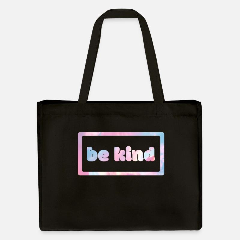 be kind - pink clouds - Stanley/Stella recycelter Shopping Bag - Schwarz