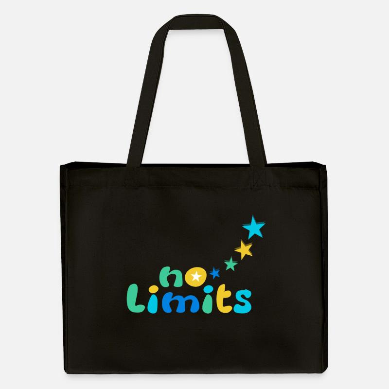 No limits Blau-Grün - Stanley/Stella recycelter Shopping Bag - Schwarz