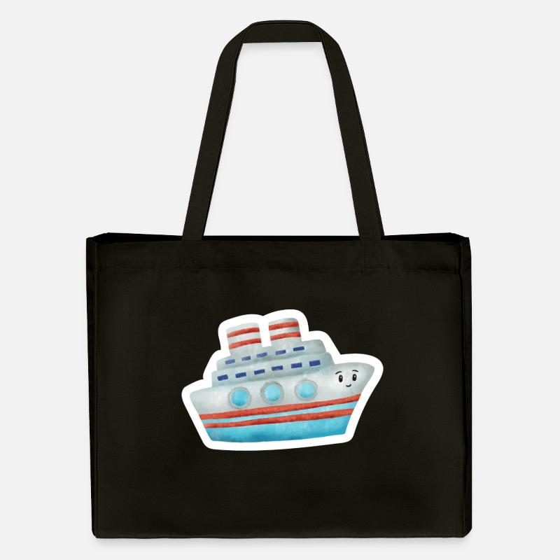 Boot - Stanley/Stella recycelter Shopping Bag - Schwarz